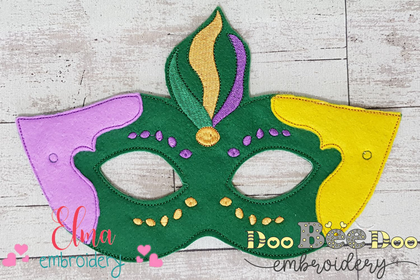 Mardi Gras Mask - ITH Project - Machine Embroidery Design