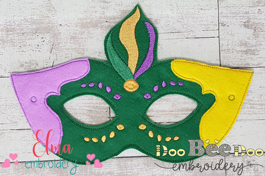 Mardi Gras Mask - ITH Project - Machine Embroidery Design