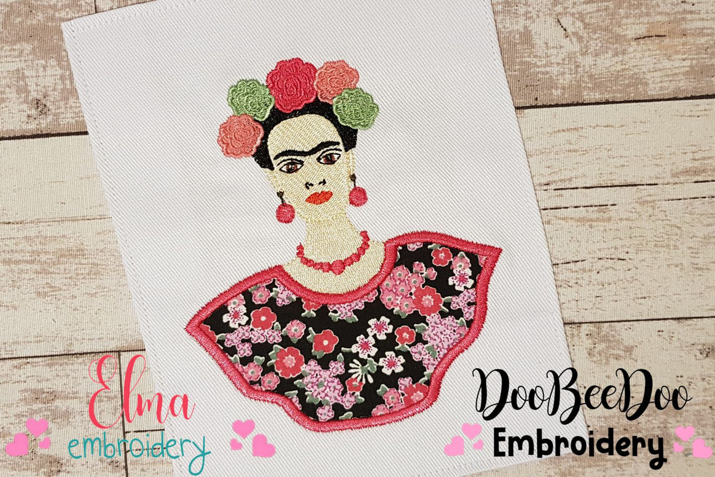 Frida Kahlo - Applique - Machine Embroidery Design