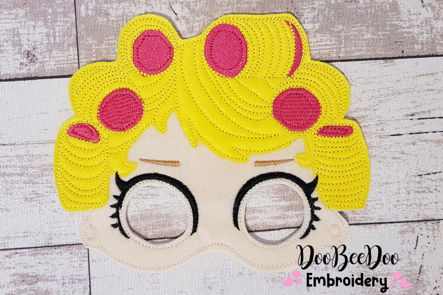 Dolls Mask - Set of 10 designs - ITH Project - Machine Embroidery Design