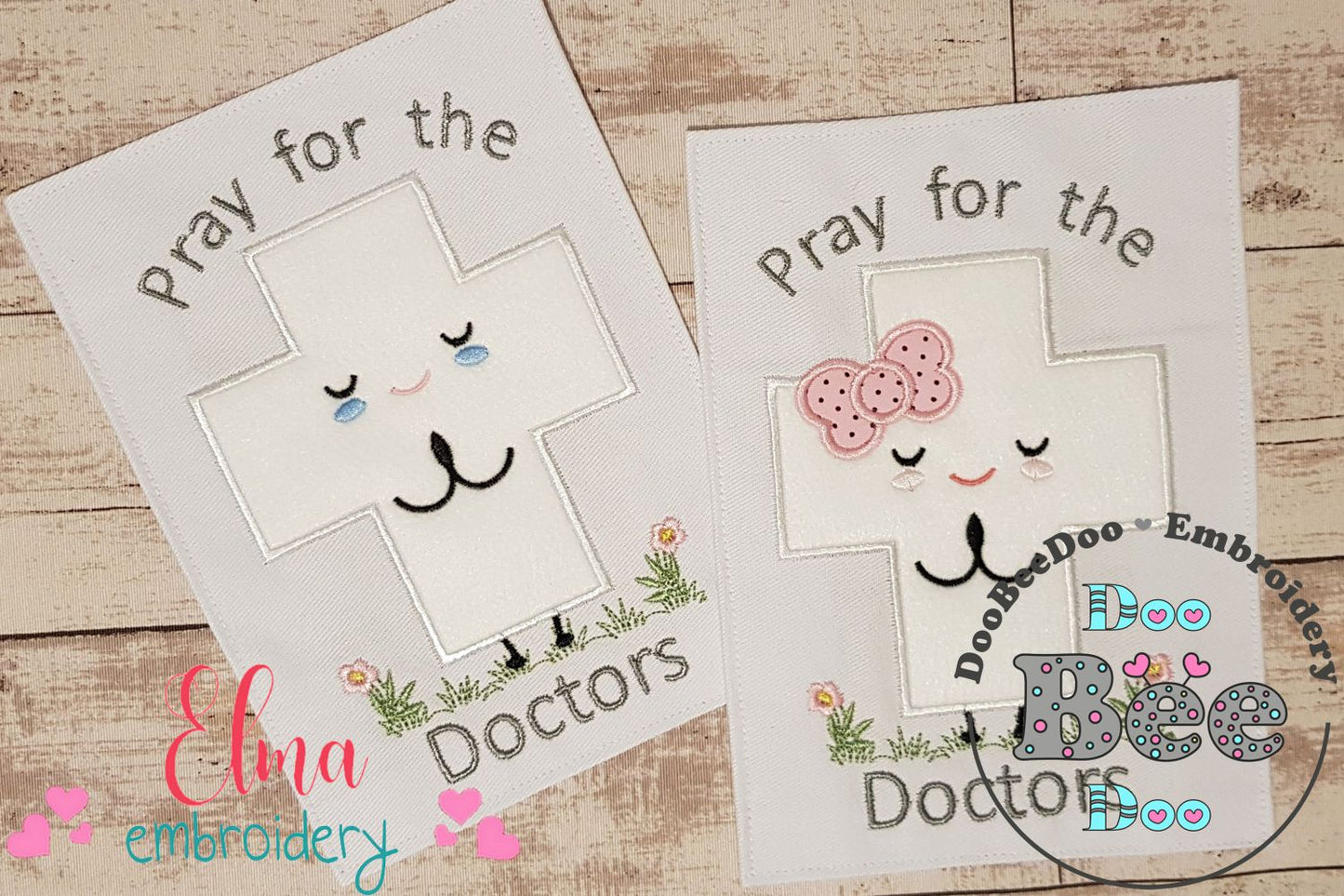 Pray for the Doctors Boy and Girl - Applique