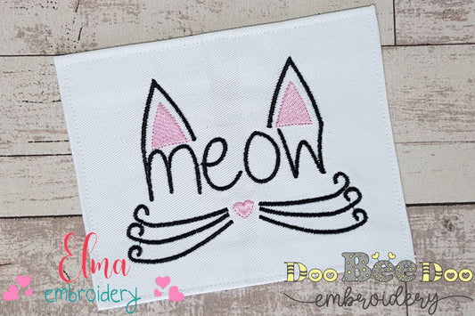 Meow Cat -  Applique