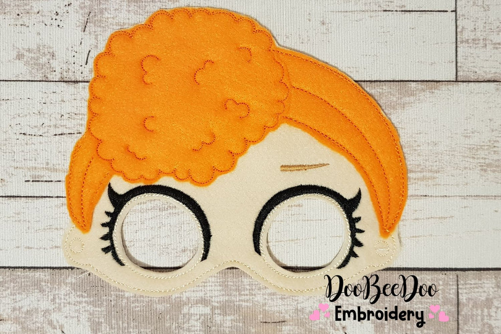 Dolls Mask - Set of 10 designs - ITH Project - Machine Embroidery Design