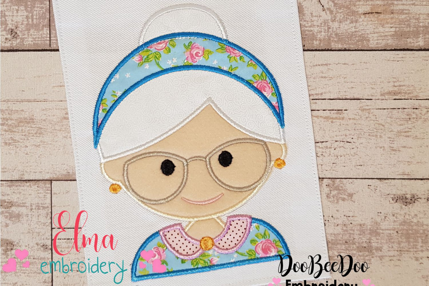 Grandma, Grandmother - Applique Embroidery