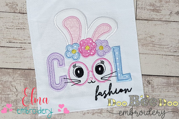 Easter Bunny Cool Fashion - Applique Embroidery