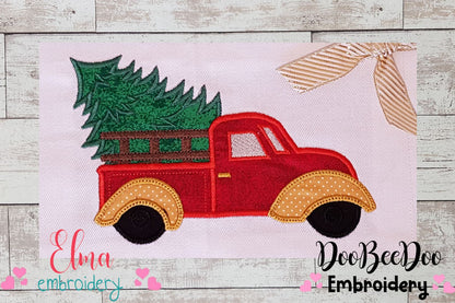 Christmas Tree Truck - Applique Embroidery