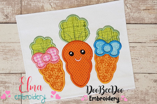 Happy Easter Carrots - Applique