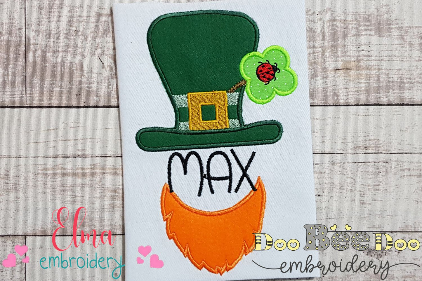 Split Leprechaun Hat and Beard - Applique