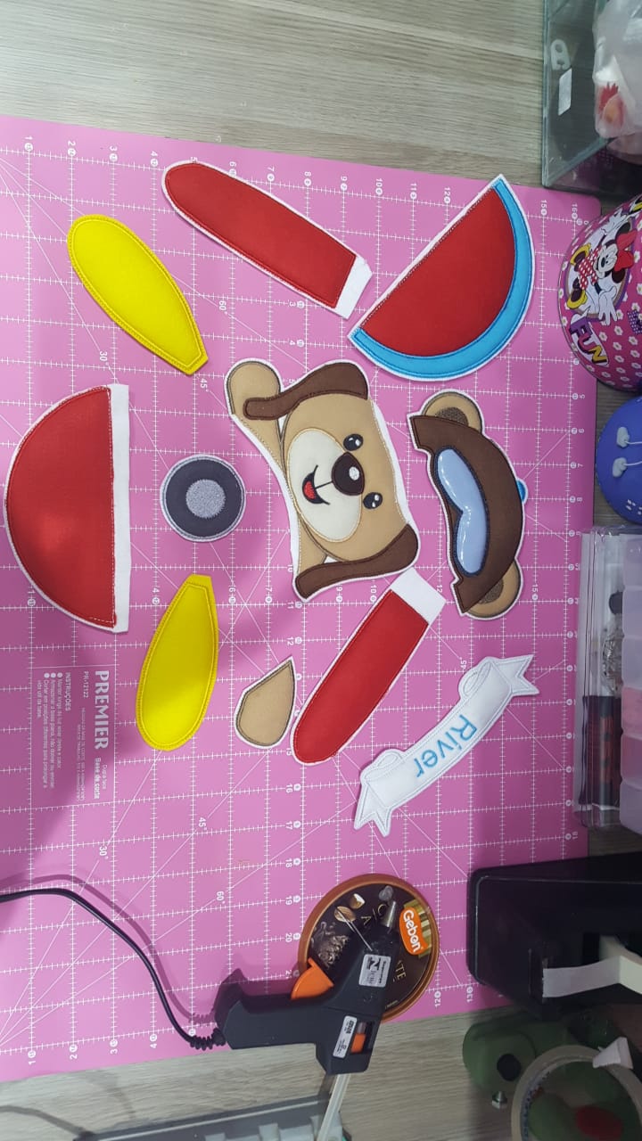 Aviator Teddy Bear Ornament - ITH Project - Machine Embroidery Design