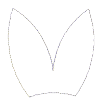 Cute Easter Bunny Silhouette Door Ornament - ITH Project - Machine Embroidery Design