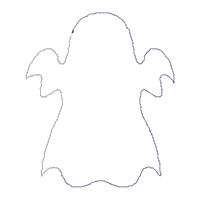 Cutlery Holder Ghost Halloween - ITH Project - Machine Embroidery Design