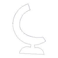 Owl Teacher School Ornament - ITH Project - Machine Embroidery Design