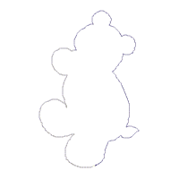 Sleepy Bear, Flowers and Bees Ornament - ITH Project - Machine Embroidery Design