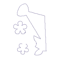 Flowers Watering Ornament - ITH Project - Machine Embroidery Design