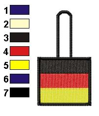 Germany  Keychain - ITH Project - Machine Embroidery Design
