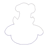 Wood Spoon Cow Apply - ITH Project - Machine Embroidery Design