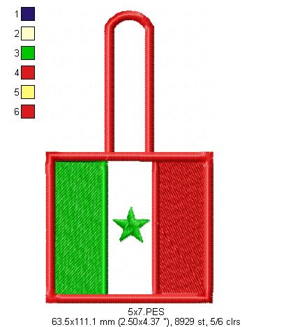 Senegal Keychain - ITH Project - Machine Embroidery Design