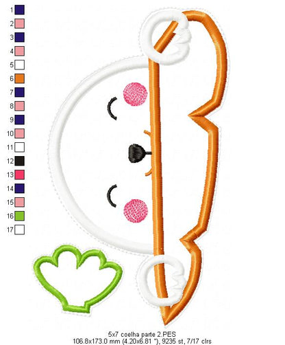 Easter Bunny Door Ornament - ITH Project - Machine Embroidery Design