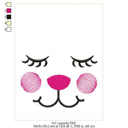 Easter Bunny Bag Yellow  - ITH Project - Machine Embroidery Design