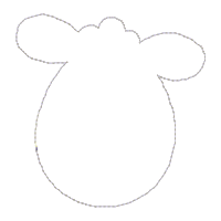 Farm Sheep Ornament - ITH Project - Machine Embroidery Design