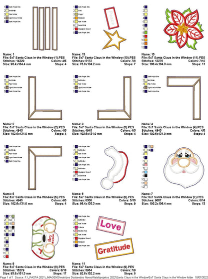 Santa Claus in the Window - ITH Project - Machine Embroidery Design