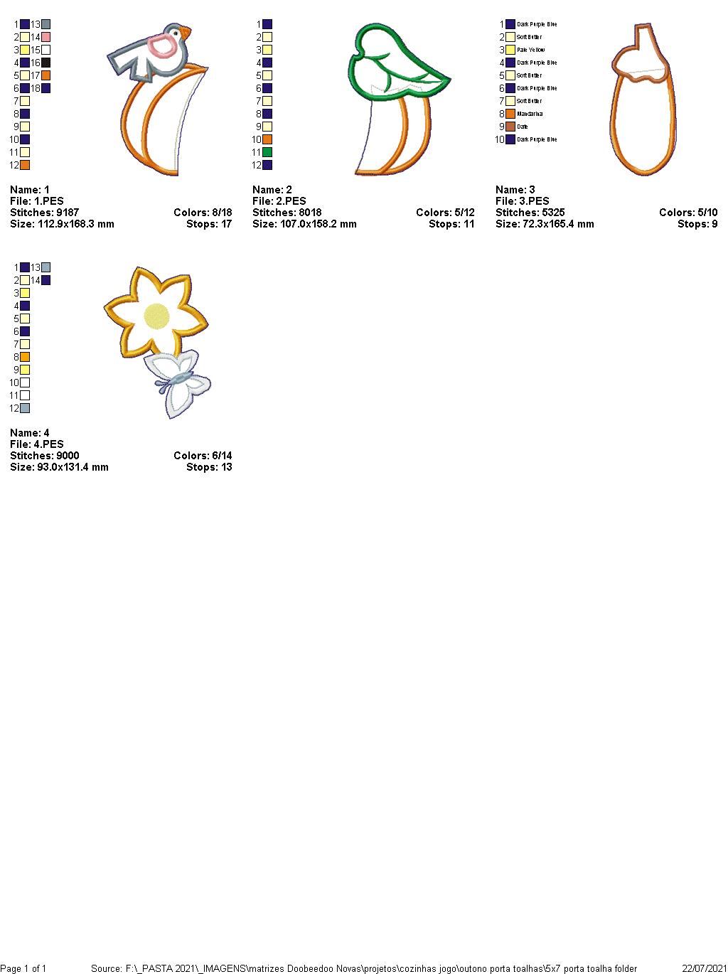 Pumpkin Dishcloth Hanger - ITH Project - Machine Embroidery Design
