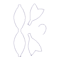 Happy Easter Bunnies in Love Door Ornament - ITH Project - Machine Embroidery Design