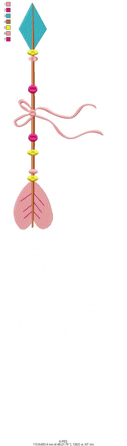 Arrow Boho embroidery - Applique - 6 Sizes  - Machine Embroidery Design