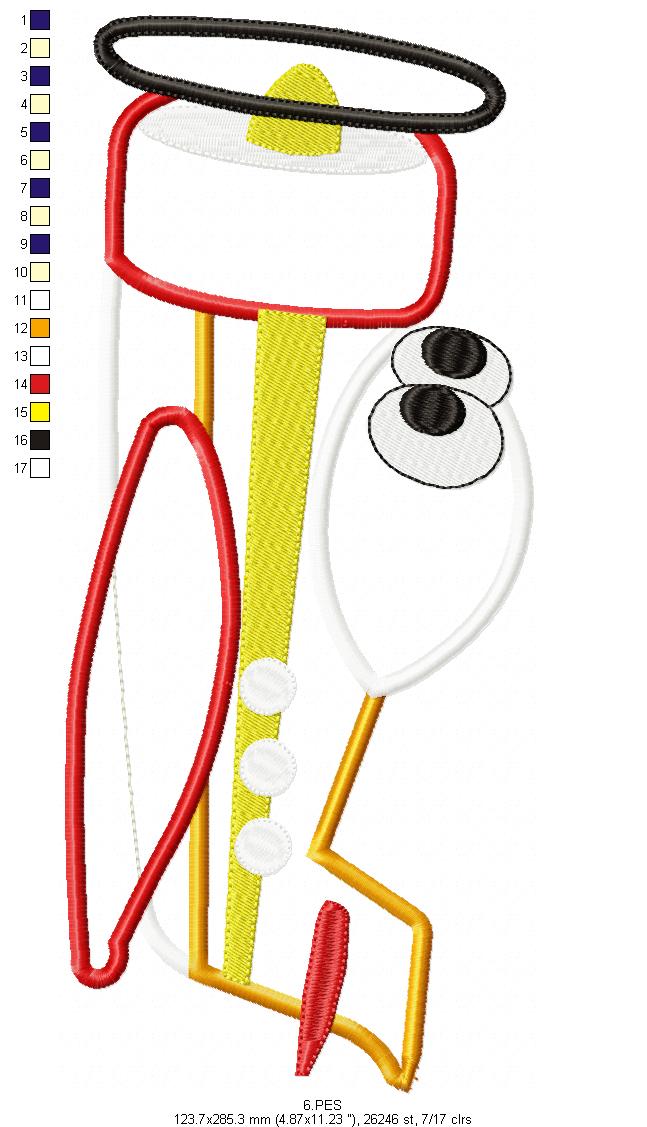 Airplane  - Applique - 6 Sizes - Machine Embroidery Designs