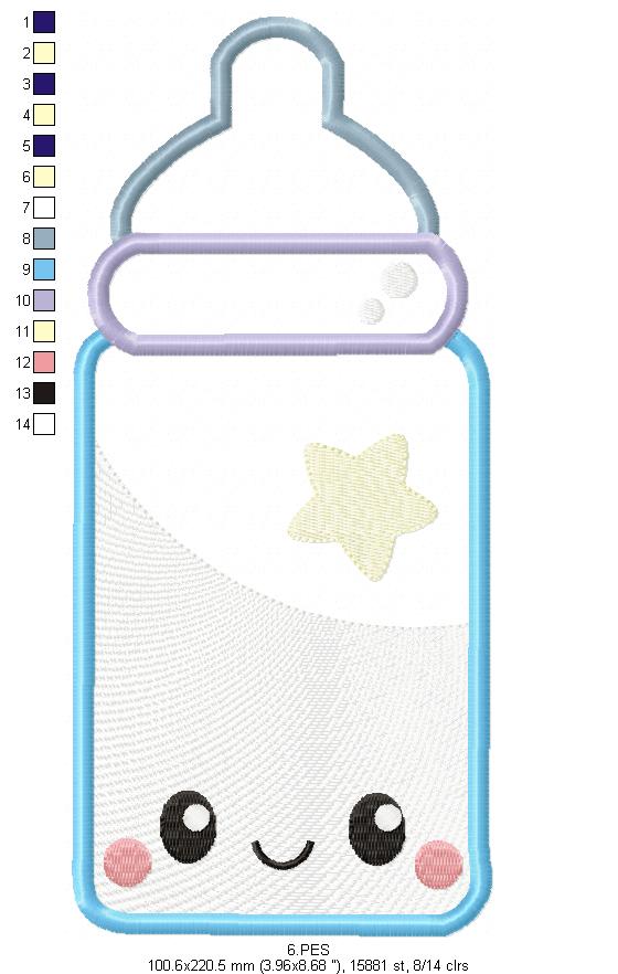 Baby bottle - Applique-  6 Sizes - Machine Embroidery Designs