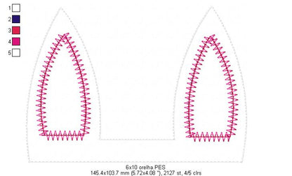 Easter Bunny Bag Red - ITH Project - Machine Embroidery Design