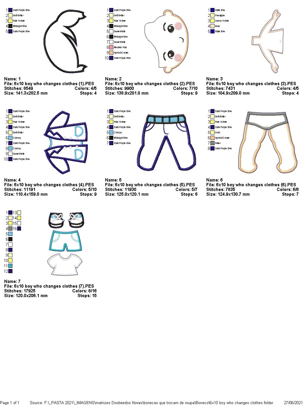 Cute Boy and Girl with Clothes for Changes - ITH Project - Machine Embroidery Design