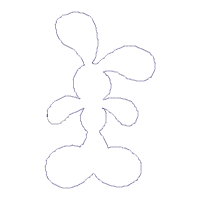 Easter Pajama Boy Vase Ornament - ITH Project - Machine Embroidery Design