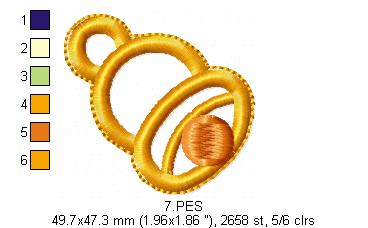 Santa Claus with Bell Door Ornament - ITH Project - Machine Embroidery Design