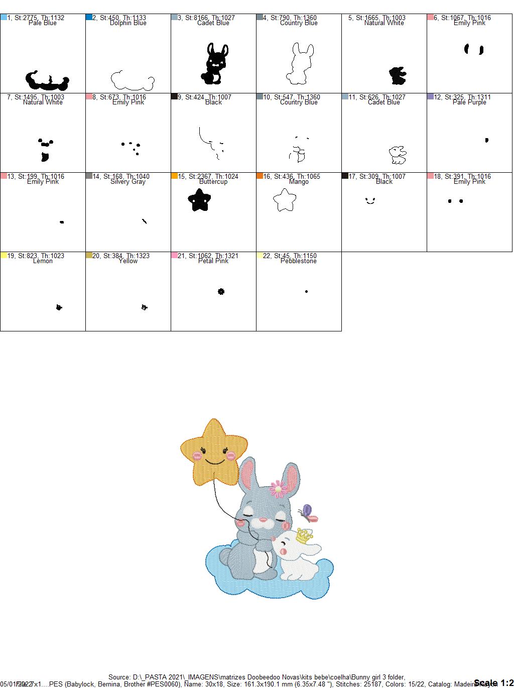 Baby Bunny With Star Ballon 3 - Rippled