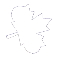 Gnome Canada with Maple Leaf - ITH Project - Machine Embroidery Design