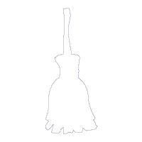 Halloween Witch Clothes on Clothesline Banner - ITH Project - Machine Embroidery Design