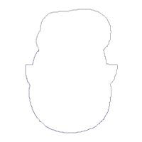 Surfer Santa Claus Vase Ornament - ITH Project - Machine Embroidery Design