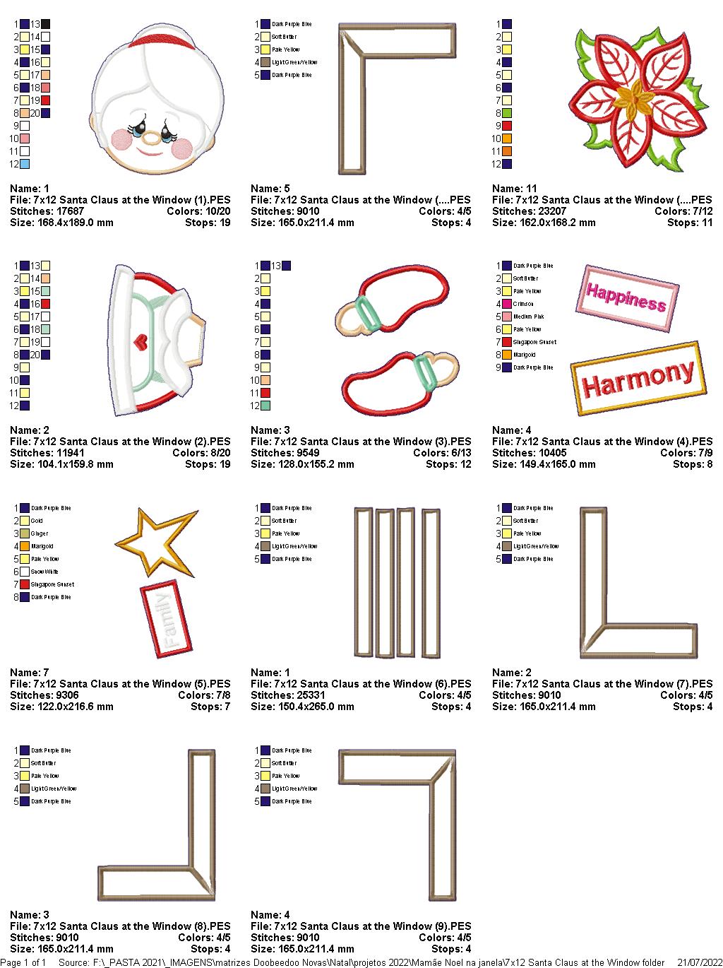 Mrs Claus in the Window - ITH Project - Machine Embroidery Design
