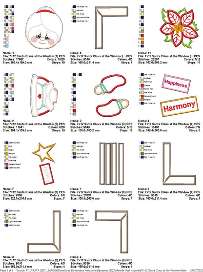 Mrs Claus in the Window - ITH Project - Machine Embroidery Design