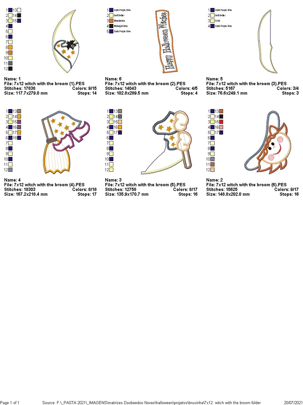 Halloween Witch Ornament - ITH Project - Machine Embroidery Design