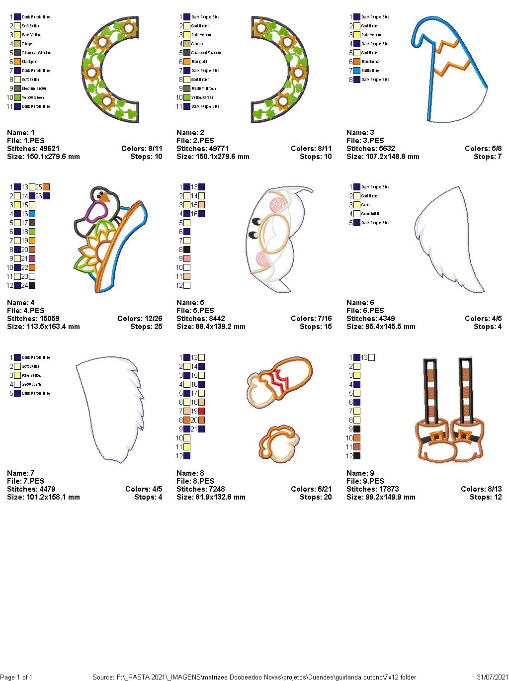 Sunflowers Wreath Gnome - ITH Project - Machine Embroidery Design