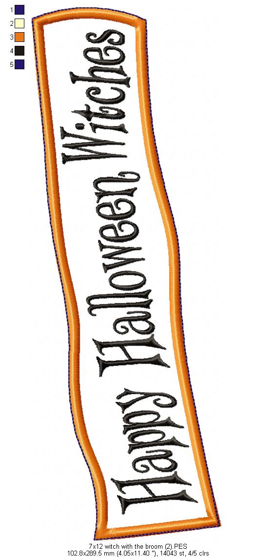 Halloween Witch Ornament - ITH Project - Machine Embroidery Design