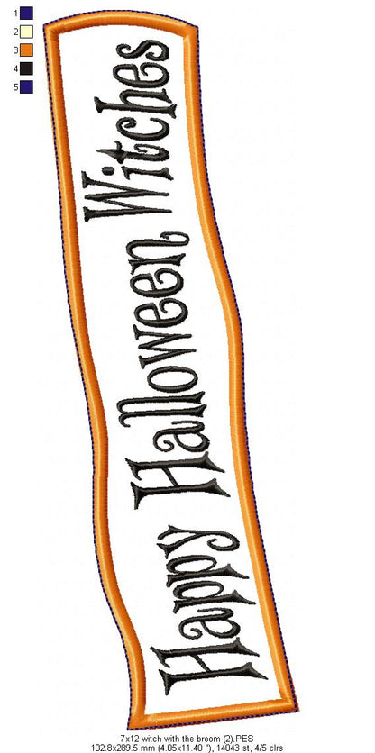 Halloween Witch Ornament - ITH Project - Machine Embroidery Design