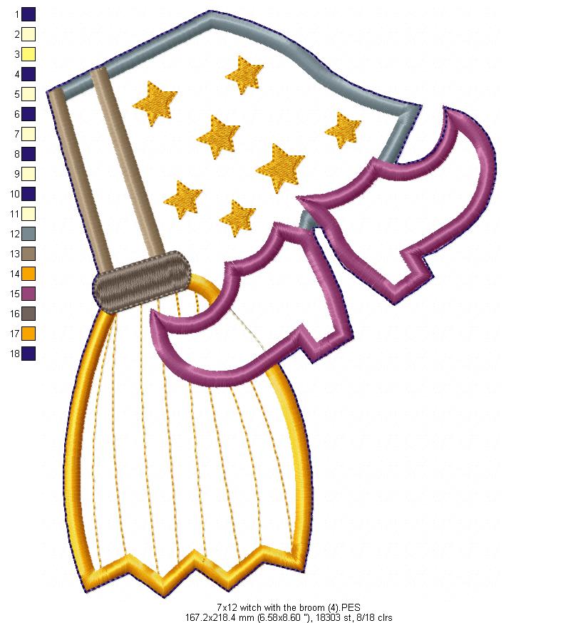 Halloween Witch Ornament - ITH Project - Machine Embroidery Design