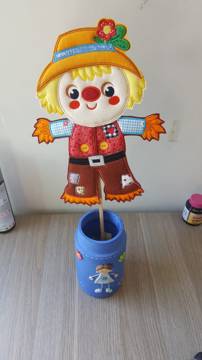 Scarecrow Ornament - ITH Project - Machine Embroidery Design