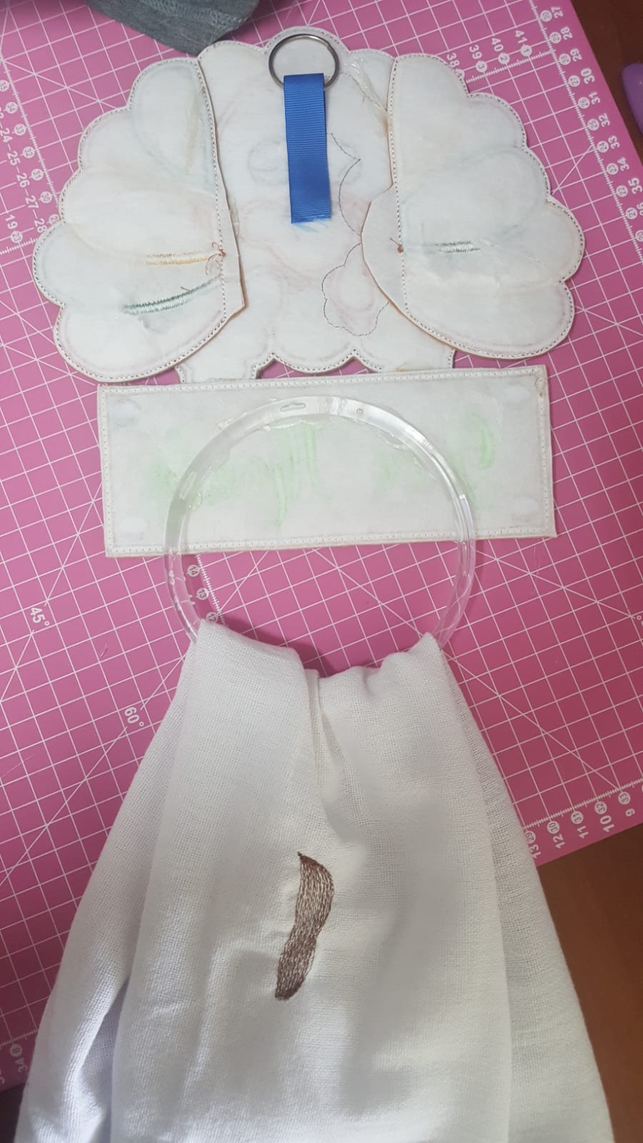 Turkey Give Thanks Dish Cloth Hanger - ITH Project - Machine Embroidery Design