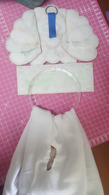 Turkey Give Thanks Dish Cloth Hanger - ITH Project - Machine Embroidery Design