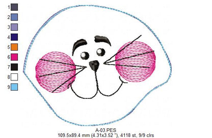 Cute Gardener Bunny Ornament - ITH Project - Machine Embroidery Design