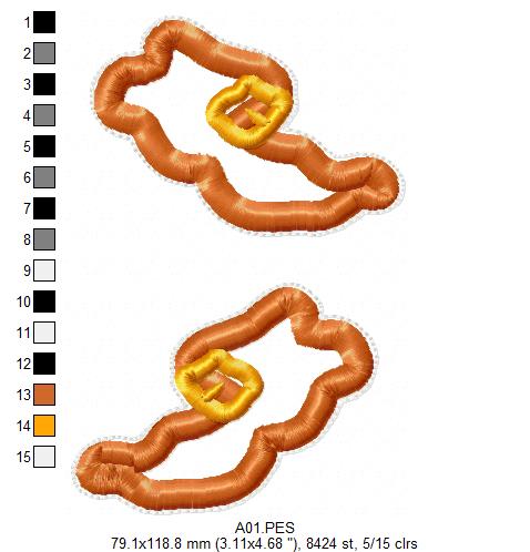 Christmas Flowers Gnome Ornament - ITH Project - Machine Embroidery Design